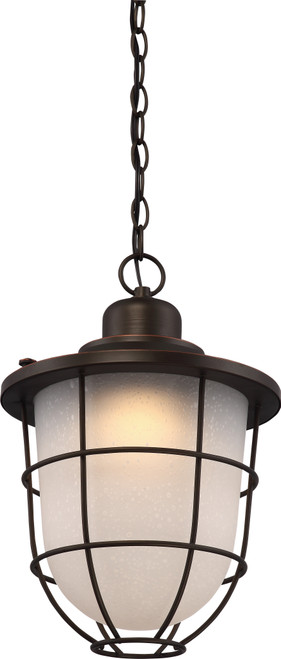 Nuvo 62/946 Bungalow Hanging Lantern; Mahogany Bronze Finish