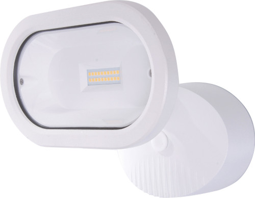 Nuvo 65/105 LED Security Light; Single Head; White Finish; 4000K; 1200 Lumens