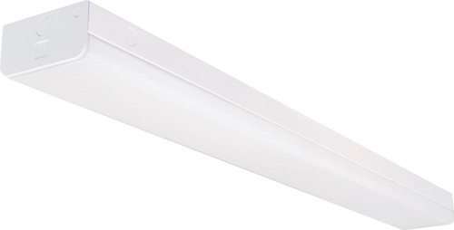 Nuvo 65/1143 LED 4 ft.; Wide Strip Light; 40W; 5000K; White Finish; with Knockout and Sensor