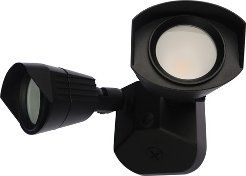 Nuvo 65/214 LED Security Light; Dual Head; Black Finish; 3000K