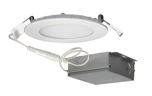 Satco S11602 10 watt LED Direct Wire Downlight; Edge-lit; 4 inch; 5000K; 120 volt; Dimmable; Round; Remote Driver