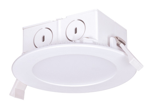 Satco S9055 8.5 watt LED Direct Wire Downlight; Edge-lit; 4 inch; 2700K; 120 volt; Dimmable