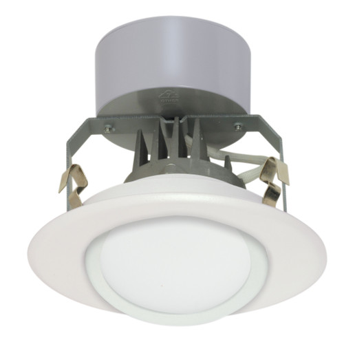 Satco S9123 Discontinued - 8 watt LED Directional Downlight Retrofit; 4" Gimbled; 3000K; Medium base; 120 volts; Dimmable