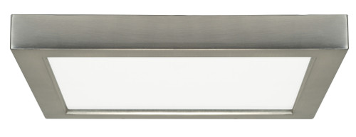 Satco S9341 18.5 watt; 9" Flush Mount LED Fixture; 2700K; Square Shape; Brushed Nickel Finish; 120 volts