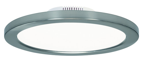 Satco S9888 16 watt; 9" Flush Mount LED Fixture; 3000K; Polished Nickel finish; 120/277 volts