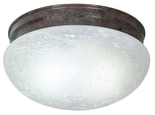 Nuvo SF76/676 2 Light - 12" - Flush Mount - Large Alabaster Mushroom - Old Bronze Finish