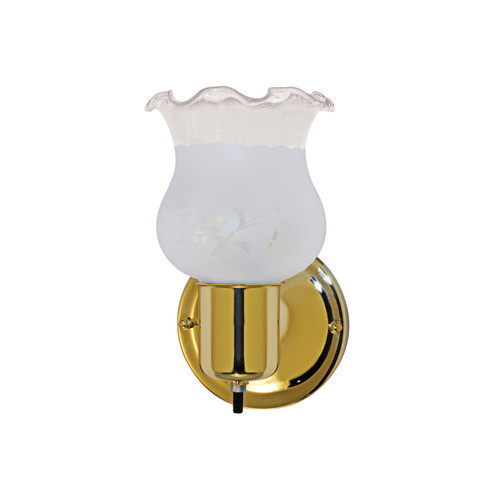 Nuvo SF77/120B 1 Light - 5" - Vanity - with Frosted Grape Shade & On/Off Switch - Polished Brass Finish