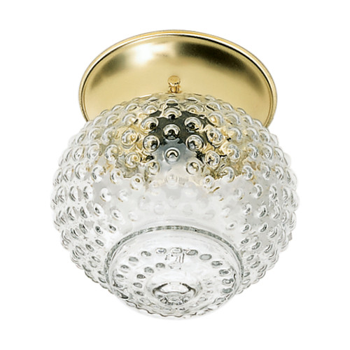 Nuvo SF77/124 1 Light - 6" - Ceiling Fixture - Clear Hobnail Squat Ball
