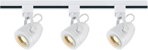 Nuvo TK413 Track Lighting Kit - 12 Watt LED - 3000K - 4 foot Track - 36 degree - Pinch back shape - White finish