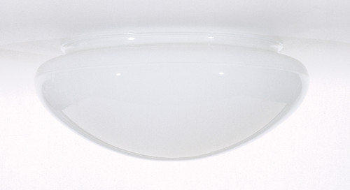 Satco 50/330 8 in. Mushroom Glass Shade 9-1/2 in. Diameter 7-7/8 in. Fitter 4 in. Height Sprayed Inside White