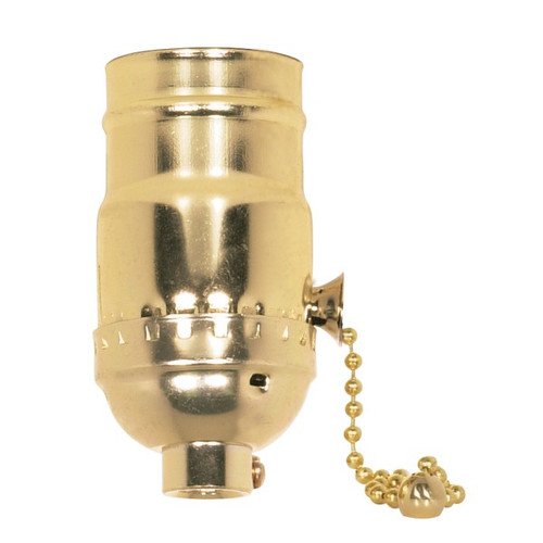 Satco 80/1502 2 Position Pull Chain Socket w/Diode Hi - Low - Off For Standard A Type Household Bulb