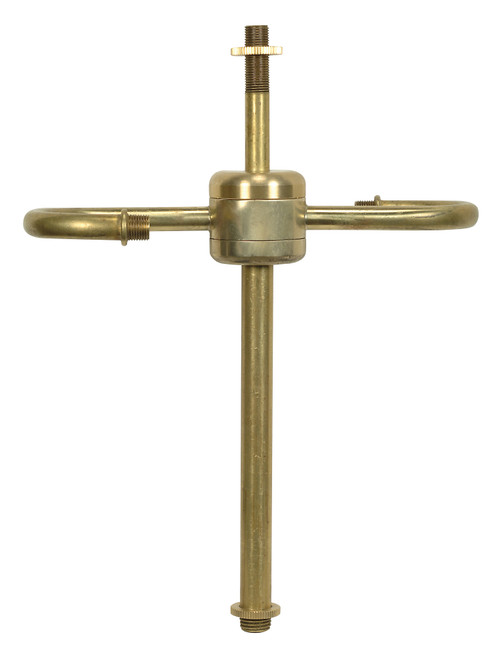 Satco 80/2507 Medium Base Twin Keyless Solid Brass Cluster; Unfinished; 9-1/4" Overall Height; 7-1/2" Centers