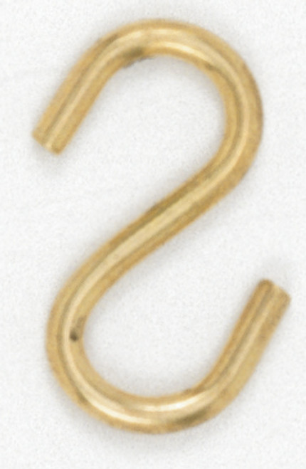 Satco 90/010 Brass Plated S-Hook; 1-5/8"