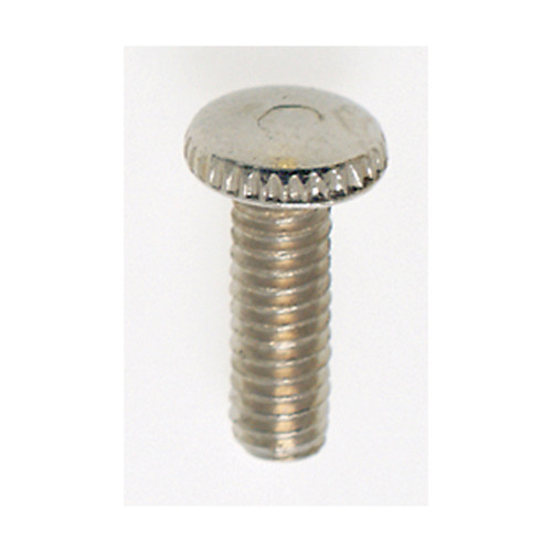 Satco 90/023 Steel Knurled Head Thumb Screw; 8/32; 1/2" Length; Nickel Plated Finish