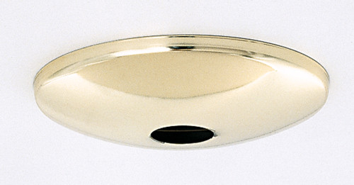 Satco 90/048 Plain Shallow Fixture; Canopy Only; Brass Finish; 5in. Diameter; 1-1/16in. Center Hole