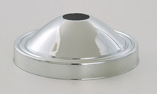 Satco 90/050 Plain Deep Fixture; Canopy Only; Chrome Finish; 5" Diameter; 11/16" Center Hole; 1-3/4" Depth