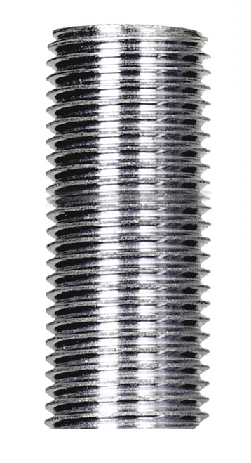 Satco 90/1021 1/8 IP Steel Nipple; Zinc Plated; 7/8" Length; 3/8" Wide