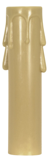 Satco 90/1264 Plastic Drip Candle Cover; Antique Plastic Drip; 13/16" Inside Diameter; 7/8" Outside Diameter; 4" Height