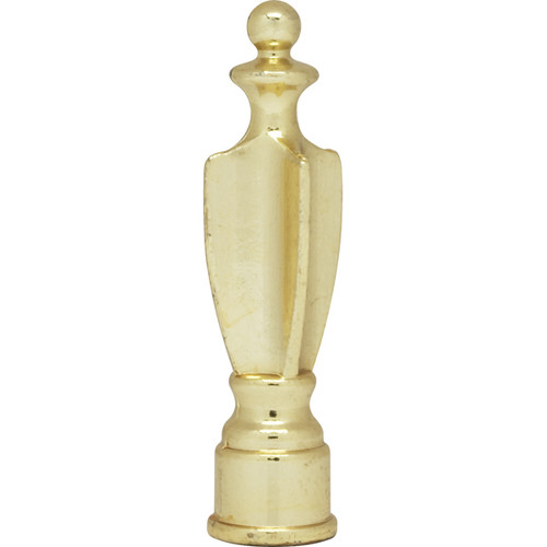 Satco 90/135 Spindle Finial; 2-1/4" Height; 1/8 IP; Polished Brass Finish