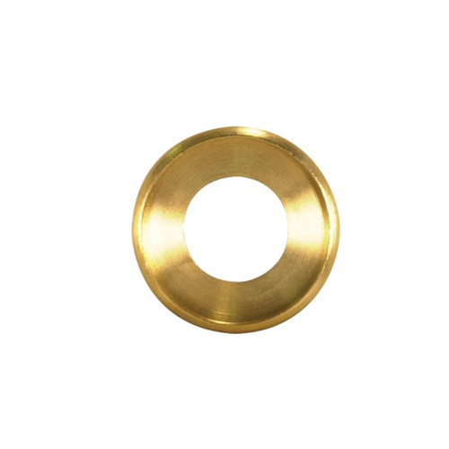 Satco 90/1617 Turned Brass Check Ring; 1/4 IP Slip; Unfinished; 1-5/8" Diameter