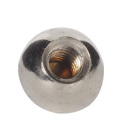 Satco 90/1810 Brass Ball; 3/8" Diameter; 8/32 Tap; Nickel Finish