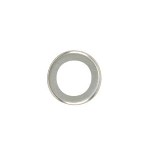 Satco 90/1832 Steel Check Ring; Curled Edge; 1/4 IP Slip; Nickel Plated Finish; 1" Diameter