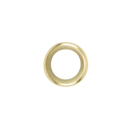 Satco 90/2091 Steel Check Ring; Curled Edge; 1/4 IP Slip; Brass Plated Finish; 1-1/2" Diameter