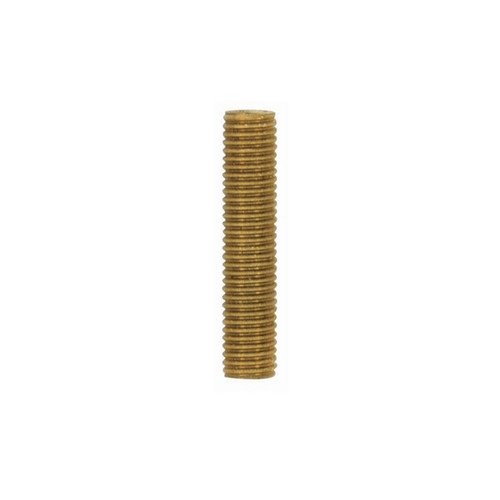 Satco 90/2134 1/8 IP Solid Brass Nipple; Unfinished; 1-3/4" Length; 3/8" Wide