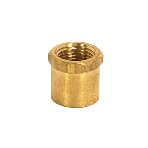 Satco 90/2154 Brass Coupling; Unfinished; 3/4" Long; Hexagon Head Coupling; 1/8 IP