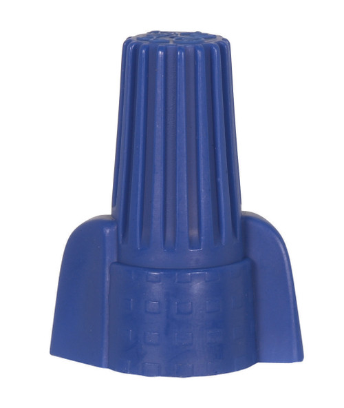 Satco 90/2241 Wing Nut Wire Connector With Spring Inserts; For 105C Supply Wire; 600V; Blue Finish; 4 #10 Max