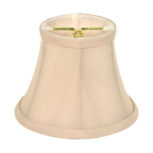 Satco 90/2361 Clip On Shade; Ivory Shantung; 3" Top; 5" Bottom; 4-1/4" Side