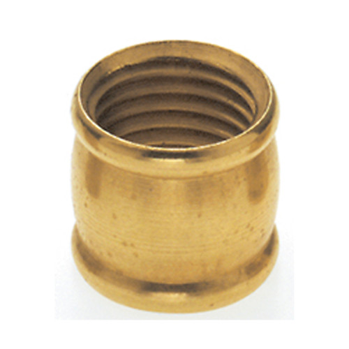 Satco 90/241 Brass Coupling; 1/2" Long; 1/4 IP; Burnished And Lacquered