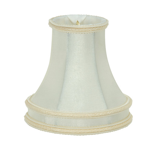 Satco 90/2526 Clip On Shade; Cream Leather Look; 3" Top; 5-1/2" Bottom; 5-1/4" Side