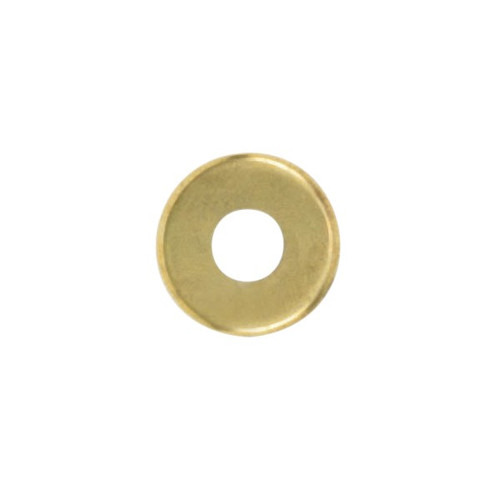 Satco 90/364 Steel Check Ring; Curled Edge; 1/8 IP Slip; Brass Plated Finish; 1-1/2" Diameter