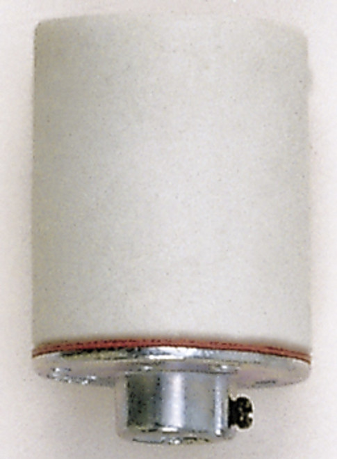 Satco 90/409 Keyless Porcelain Socket With 1/8 IPS Metal Cap; Glazed; 660W; 250V; 200/10 Master