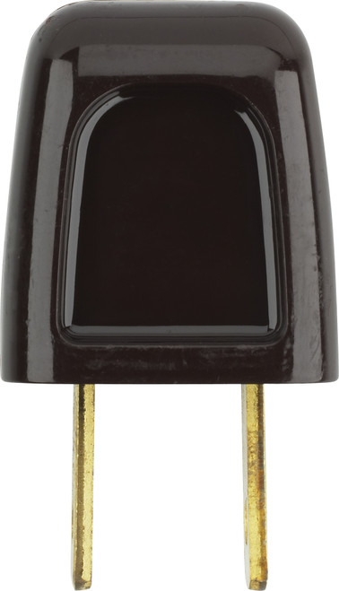 Satco 90/632 Quick Connect Plug; Non Polarized; 18/2-SPT-1; 10A-125V; Brown Finish