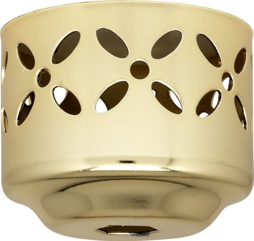 Satco 90/656 1-5/8" Perforated Fitter; Vacuum Brass Finish