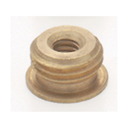 Satco 90/761 Brass Reducing Bushing; Unfinished; 1/8 M x 8/32 F; With Shoulder