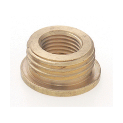 Satco 90/765 Brass Reducing Bushing; Unfinished; 3/8 M x 1/4 F; With Shoulder