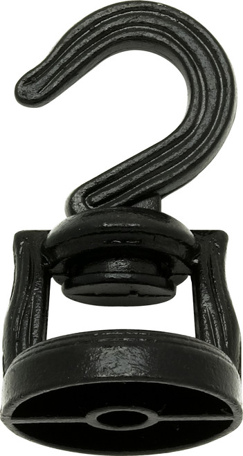 Satco 90/817 Die Cast Revolving Swivel Hooks; Black Finish; Kit Contains 1 Hook And Hardware