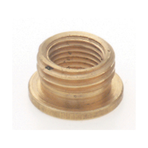 Satco 90/963 Brass Reducing Bushing; Unfinished; 1/4 M x 1/8 F; With Shoulder