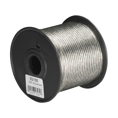 Satco 93/185 Lamp And Lighting Bulk Wire; 22/2 SPT-1 105C; 250 Foot/Spool; Clear Silver