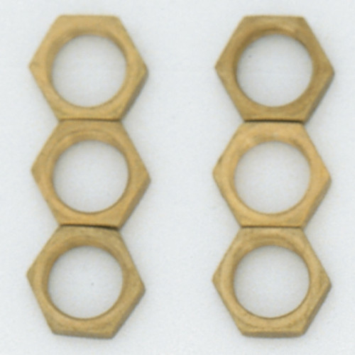 Satco S70/621 6 Brass Locknuts; 1/8 IPS