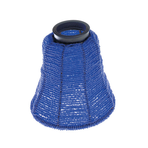 Satco 90/1317 Beaded Shade; Blue Color; 5"; 2-1/4" Fitter