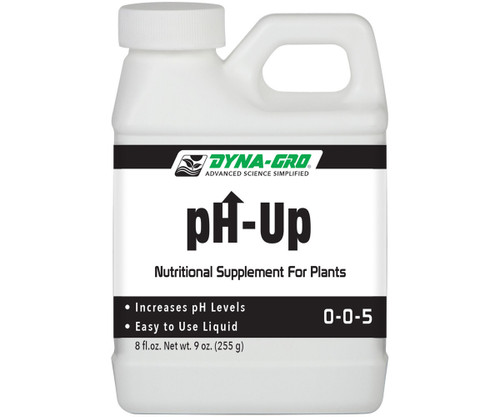 Dyna-Gro DYPHU008 DYPHU008 pH-Up 0-0-5 Supplement, 8 oz, Meters and Solutions