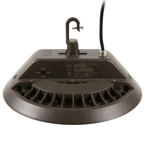 ESL Vision ESL-RHB-100200W-140-BK-120D-CS3B6TL5-EM30 Adjustable Round High Bay