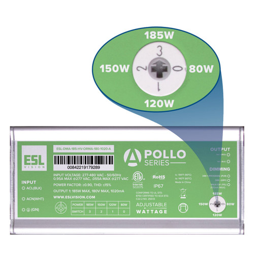 ESL Vision ESL-CAL-80185W-130-HV-BK-T4 Nova Area Light Series ESL Vision ESL-CAL-80185W-130-HV-BK-T4 Nova Area Light Series