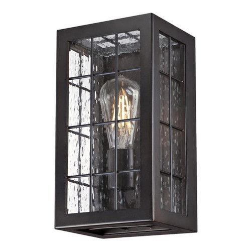 Westinghouse 6580100 Wrightsville Outdoor Wall Fixture
Oil Rubbed Bronze Finish with Clear Raindrop Glass
