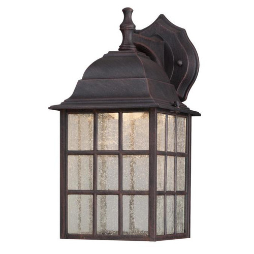 Westinghouse 6400000 One-Light Dimmable LED Outdoor Wall Lantern
Weathered Patina Finish with Seeded Glass Panels