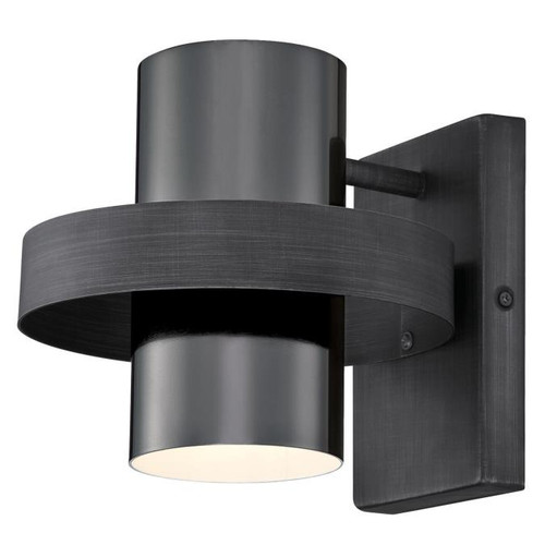 Westinghouse 6369100 Exton One-Light Indoor Wall Fixture
Distressed Aluminum Finish with Gun Metal Shade